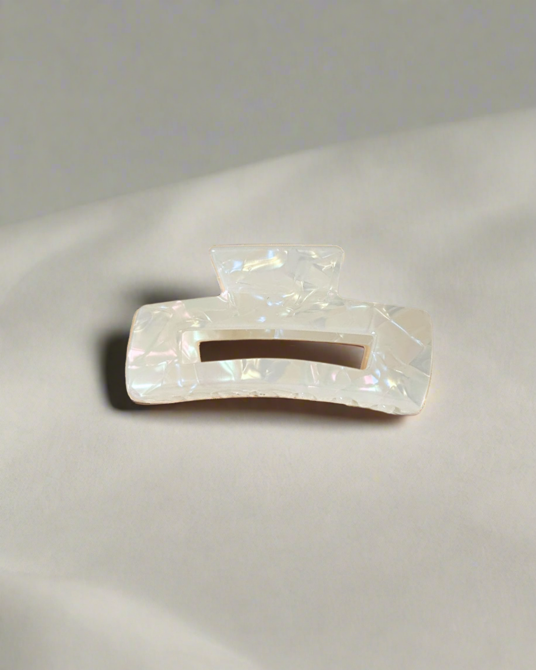 Large Pearl Square Hair Claw Clip