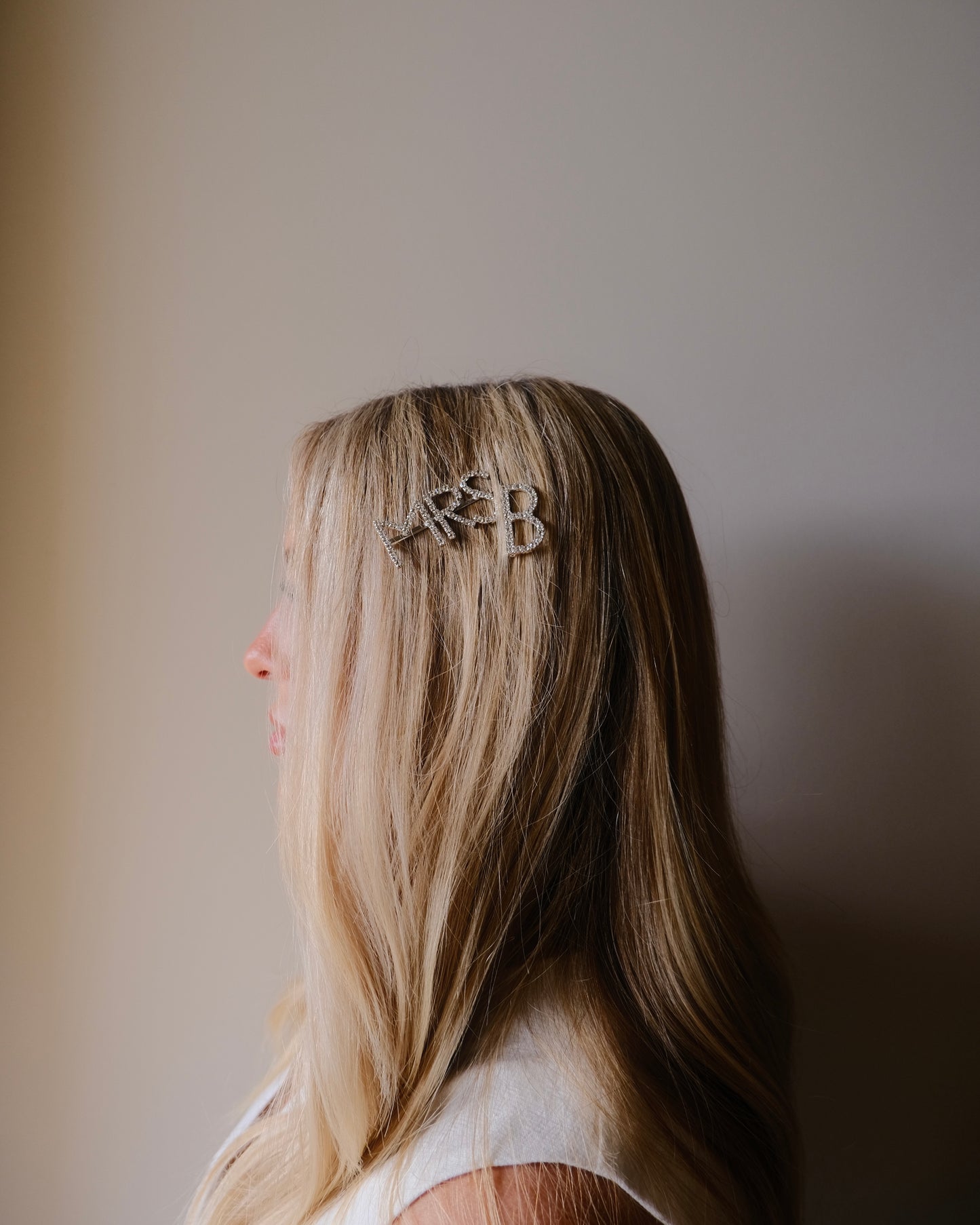 Personalised Initial Bridal Mrs Hair Slide | Hair Accessory