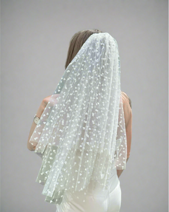 Mini Hearts Veil | Bridal Hen Party Veil