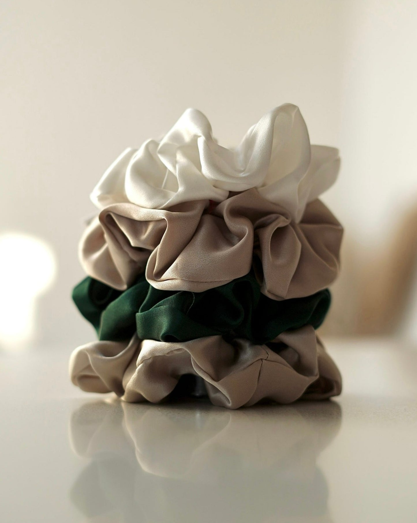 Pale Gold Silk Scrunchie | Hair Accessory | Bridesmaid